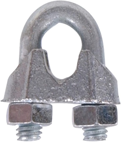 WIRE ROPE CLAMP 5/16\" zinc plated.