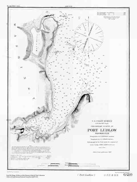 PORT LUDLOW WASHINGTON TERRITORY COASTAL SURVEY 1853